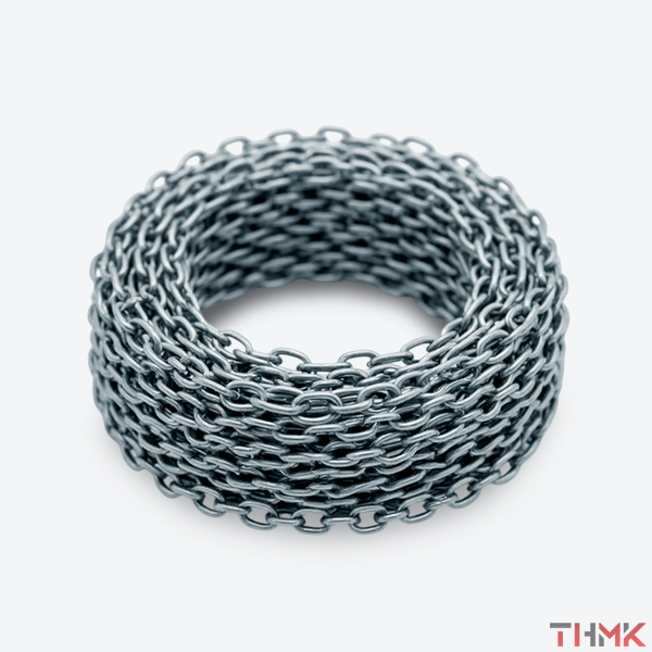 Цепь стальная оцинкованная 4x12 мм